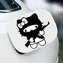 Sanrio Conjunto de 1 adesivo "Eu me protegerei", adequado para bagagem, laptop, telefone, motocicleta, carro, parede e caneca, presente de Natal!