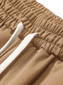 3 件装男士慢跑运动裤，纯色，常规版型，休闲抽绳腰裤，适合春秋季运动、健身、旅行、度假 - 彩色 - 查看 9