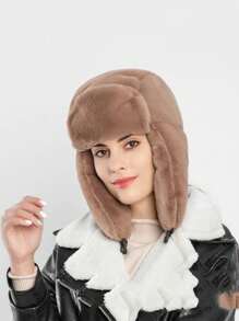 1 chiếc mũ dày chống gió thời trang độc đáo, dễ thương, tiện dụng, chống gió, bảo vệ tai khi trượt tuyết mùa đông - Nhiều màu - Xem 2