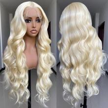 613 Blonde Lace Front Wigs Synthetic Body Wave Wear And Go 13x4 Lace Front 28 Inch Pre-Plucked With Baby Hair HD Glueless Lace Front Wig For Women - 613 金髮女郎 - 查看 2