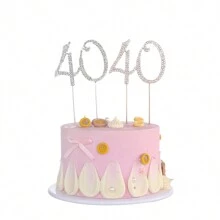 1 st. Grote maat 15, 16, 17, 18, 60 jaar oud verjaardagsfeest strass taarttopper decoratie, Happy Birthday middelste nummer taarttopper, bruiloft verjaardagstaartprikker