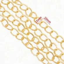 2m/Packung mattfarbene Metalllegierung O-förmige Kette, 1,5x2cm ovale offene Vintage-Stil Glieder, für Armbänder, Fußkettchen, Schmuck-DIY, Frauen-Halsketten-Herstellung, Kostüme, ungewickelter, einfacher Kettengrosseinkauf