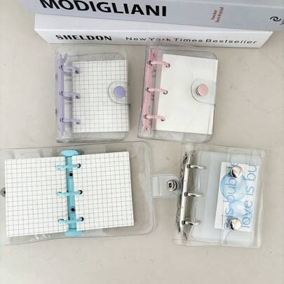 3 Holes Binder Cover, 80 Sheets Refill Papers, 10pcs Sleeves Bags, DIY Journal Notebook Back To School