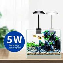 1 pièce Lampe de clip LED USB à haute luminosité réglable sur 3 modes, lumière changeante de couleur blanche, bleue, rouge et verte, pour aquarium, plantes sous-marines, convient pour aquarium rond et carré, alimenté par USB