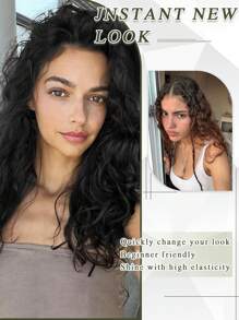 Extensions de cheveux à clipser, 4 pièces Extensions de cheveux de 12 pouces, extensions de cheveux ondulés courts, invisible, faites de fibres synthétiques douces. Convient pour une utilisation quotidienne des femmes.