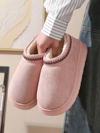 Women's Snow Boots, Furry Slippers, Thick Sole, New Fashion Versatile Outdoor Winter Shoes, Furry Lining, High-Top Winter Shoes