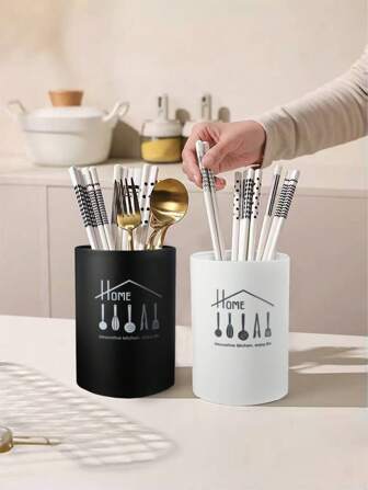 1 pieza Portacubiertos de acero inoxidable, organizador de utensilios de cocina y vajilla, para uso comercial y doméstico