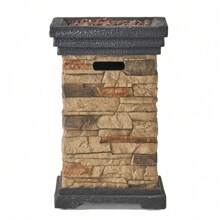 19.50'' STONE MGO FIRE COLUMN - 40 000 BTU,UrbanLiving9