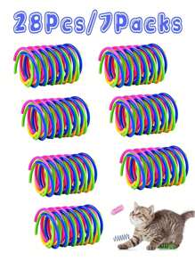 8 Stücke Katze Spielt Springender Bunter Frühlingsspielzeug Nach