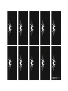 3 stuks vingerafdruk tattoo sjabloon sjablonen, herbruikbare henna pasta tatoeages, doe-het-zelf body art
