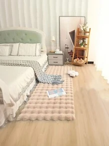 1pc Plush Rectangular Solid Color Rug, Soft High-Quality Fluffy And Easy-Clean Indoor Decorative Carpet, Suitable For Bedroom, Living Room, Sofa, Vanity, Tatami Room, Etc. Gifts Birthday Graduation