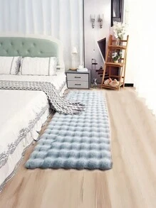 1pc Plush Rectangular Solid Color Rug, Soft High-Quality Fluffy And Easy-Clean Indoor Decorative Carpet, Suitable For Bedroom, Living Room, Sofa, Vanity, Tatami Room, Etc. Gifts Birthday Graduation