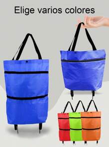 Carro de compras para supermercado, carro portátil para jugar al aire libre con comida y juguetes, carro para artículos de bebé, carro de mano para comprar verduras (modelo popular), y bolsa de mano plegable con ruedas, portátil y resistente al agua