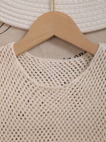 Tween Girl 复古镂空针织背心、女孩装饰背心、流苏无袖上衣、春夏