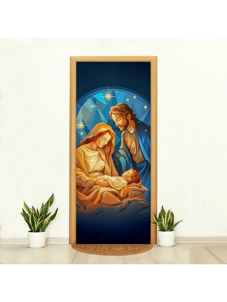 Decorative Christmas Door Cover In Sublimated Fabric 0.85x2.10 - FCP-240 - View 1
