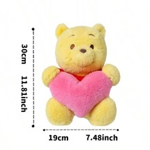 Miniso 名创优品 告白系列 - 小熊维尼玩偶（50厘米大号），超柔软短毛填充，可爱的黄色小熊维尼手持玫瑰和樱花头饰，是情人节礼物、约会之夜惊喜和浪漫爱好者的完美之选（1个） - 彩色 - 查看 9