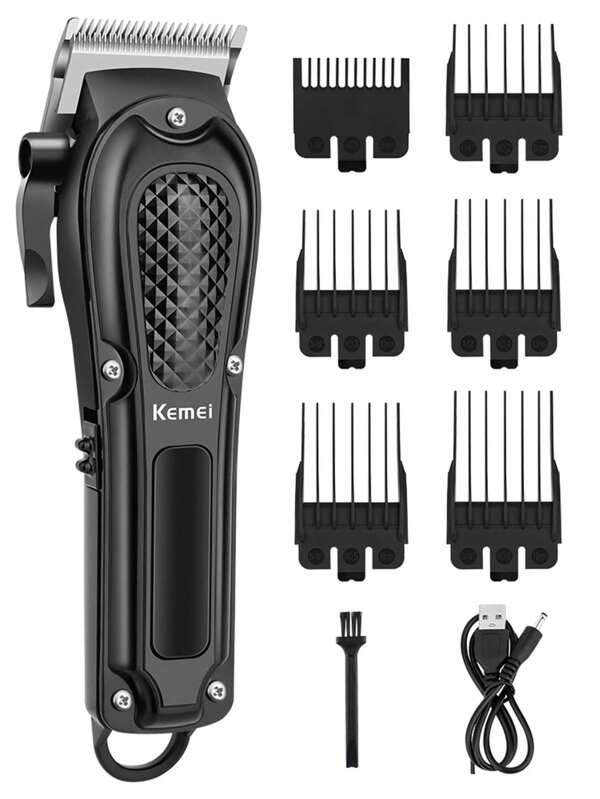 Elektrischer Haarschneider USB aufladbar, kabellos, Bartschneider für Männer, leistungsstarker elektrischer Haarschneider, Schneidwerkzeug, Trimmer, Rasierer, Haarschneidemaschine KM