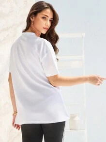 2 pezzi Set sportivo e casual da donna composto da maglietta e leggings aderenti da yoga