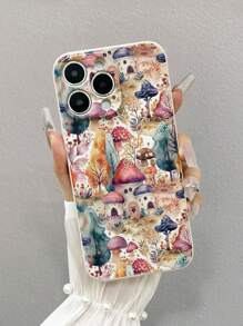 蘑菇设计柔软保护手机壳，兼容 iPhone 16/16 Pro/16 Pro Max/16 Plus、iPhone 15 XR/7/8、iPhone 15 Pro Max、iPhone 13 Pro Max/14 Pro Max、iPhone 13/14/11/12 Pro Max，适用于 A13 4G、A22、A21S、A51 4G、A52、S22 ULTRA、A33 5G、Redmi 10、Redmi Note 11 4G、Redmi 11 Lite、A53、A14、A23、S23 ULTRA、S24、A14、A15、S23、A73、Redmi 手机壳 - 彩色 - 查看 1