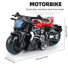 1pc Alloy Motorcycle - Metal Material - Harley Model - Ducati Model - Motorcycle Ornament - Movable - No Battery Required - Pull Back & Go - Toy Car - Birthday Gift - Christmas Gift - Perfect Gift - Presents - Toys - Multicolor - View 19