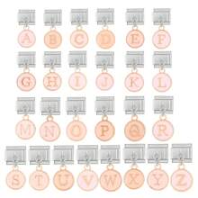 1 套圣诞节情人节生日派对、DIY 珠宝制作用品、意大利模块字母吊坠、粉色字母吊坠、名字周年纪念友谊吊坠 DIY 项链手链戒指脚链珠宝、日常佩戴配饰、节日派对礼物