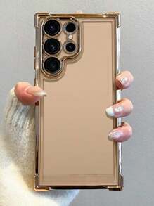 Golden Electroplated Shockproof Phone Case, Compatible With IPhone 15 Pro Max, 16 Pro Max, 16 Pro, 14 Pro Max, 14 Pro, 13 Pro Max, IPhone 16, Galaxy S21 5G, S21 Ultra, S22, S22 Ultra, S23, S23 Ultra, S24, S24 Ultra 5G, A14, A33 5G, A53 5G, A54 5G, A52, A52s 5G, A15 5G, A13 4G, A22 4G, A22 5G, A34, A23 5G, S25, S25 Ultra