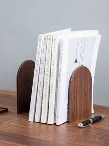 1 Peça Organizador de Mesa de Madeira, Suporte de Livro Dobrável, Estante de Livros Simples e Criativa, Armazenamento de Estudos de Estudante Volta às Aulas