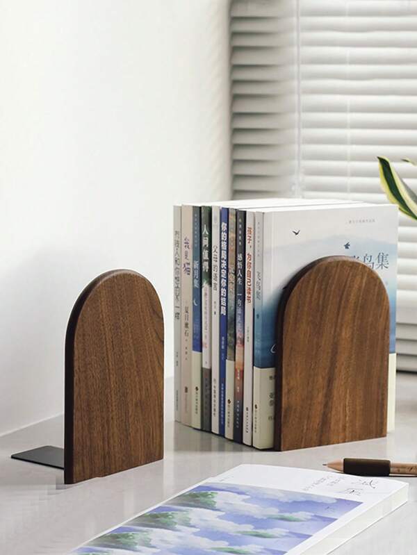 1 Peça Organizador de Mesa de Madeira, Suporte de Livro Dobrável, Estante de Livros Simples e Criativa, Armazenamento de Estudos de Estudante Volta às Aulas
