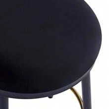 24.75'' Modern Counter Stools Set Of 2,Black Counter Stools With Iron Frame,Sponge Cushion,Footrest,Suitable For Kitchen/Bedroom/Dining Room,TrendyHome