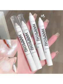 1 Piece Of Creative Party Party Party Lying Silkworm Costume Highlighter Eye Shadow Pen Faux Pearl White Eye Costume Props,Laser,Lying Silkworm Pen,Kajal,Back To School