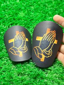 1 Pair 10*6cm Mini Football Shin Guards, Lightweight & Snug Fit, Highly Protective To Fearlessly Challenge Every Rush