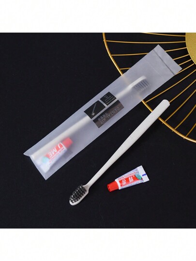 20 peças de escova de dentes descartável para hotel/motel, touca de banho, conjunto de produtos de higiene pessoal para banheiro, suprimentos odontológicos para hospitalidade, decoração de banheiro para casa, decoração de outono, volta às aulas