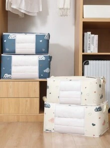 Quilt Opbergtas Cartoon Bedrukte Kleding Grote Capaciteit Quilt Tas Stofdicht Vochtbestendig Verhuis Verpakkingstas Groot