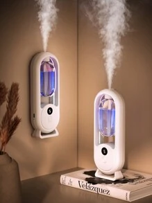 Rechargeable Aromatic Diffuser 5 Modes Essential Oil Diffuser Machine Homemade Air Freshener Diffuser For Home Car Room Fragrance Wall-Mounted Oil Aromatherapy Machine Air Purifying Automatic Diffuser Toilet Deodorization Fragrance Humidifier Colorful Night