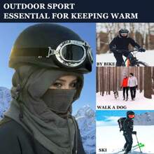 Passamontagna antivento invernale per ciclismo, maschera da sci unisex, paraorecchie per sport all'aperto, scaldacollo, adatto per autunno/inverno
