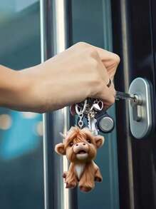 Fermecătoare Highland Cow Acrilic Geantă Pandantiv Decor Acrilic Pandantiv Mașină Drăguț Vițel Desene Animat Familie Breloc Geantă Decorare, Pandantiv Căști, Pandantiv Carcasă Telefon Mobil- Perfect pentru Cheile Mașinii, Rucsacuri și Genți, Este, de asemenea, O alegere bună pentru a oferi cadouri. - Multicolor - Vizualizare 2