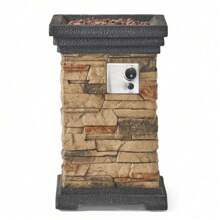 19.50'' STONE MGO FIRE COLUMN - 40 000 BTU,UrbanLiving9
