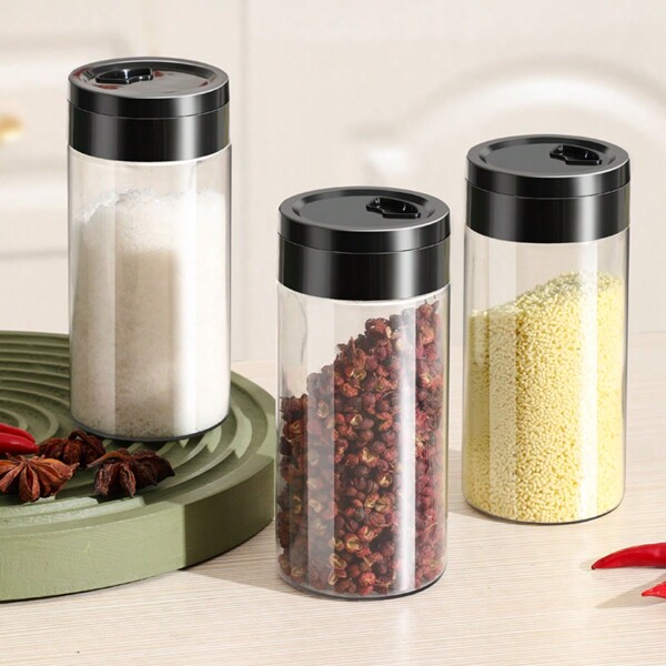 1-4pcs/Set Kitchen Spice Jars, Home Spice Box Set, Pepper Pot, Salt Shaker, Seasoning Bottle For Outdoor Barbecue