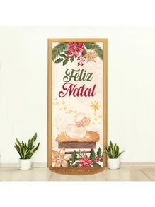 Decorative Christmas Door Cover In Sublimated Fabric 0.85x2.10 - FCP-230 - View 1