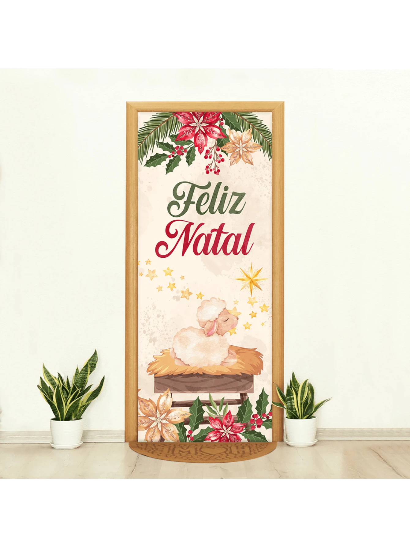 Decorative Christmas Door Cover In Sublimated Fabric 0.85x2.10 - FCP-230 - View 1