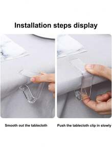 24pcs/16pcs/8pcs Tablecloth Clip, Transparent Anti Slip Fixing Clip, Kitchen Tablecloth Clip, Household Tablecloth Anti Slip Fixing Device, Wholesale, Plastic Tablecloth Clip, Tablecloth Fixing Device, Suitable For Outdoor Tablecloth Clip, Picnic, Wedding, Camping, Restaurant, Conference, Party, Festival, Etc - Multicolor - View 4