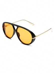 1pc Women's Big Frame Fashion Glasses, European & American Style Fashion Glasses, Outdoor Traveling & Street Style Accessories Fashion Glasses For Women Shades For Ladies Eyeglasses Fall Winter Outfits Beach Accessories Vintage Y2k Basics Business Casual Gifts For Summer Beach Vacation,Outdoor,Travel