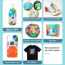 12/18/24/36 Colors Acrylic Paint Set, Waterproof, Smudge-Proof, Fade-Resistant, For , Beginners, Plastic Clay Painting, DIY T-Shirt, Shoes, Wall Painting, Graffiti, Art Students,Mother's Day,Mom's Gift