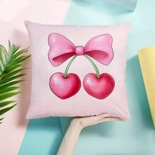 Set de 4 fundas de cojín con estampado de lazos rosas, impresión unilateral de 45*45cm - Multicolor - Ver 8