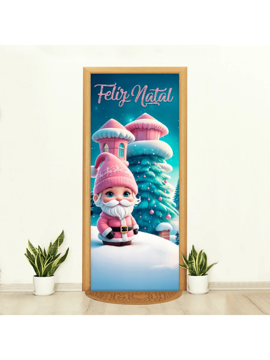 Decorative Christmas Door Cover In Sublimated Fabric 0.85x2.10 - FCP-256 - Ver 1