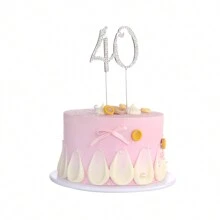 1 st. Grote maat 15, 16, 17, 18, 60 jaar oud verjaardagsfeest strass taarttopper decoratie, Happy Birthday middelste nummer taarttopper, bruiloft verjaardagstaartprikker