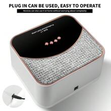 LIMEGIRL Lampu Kuku LED Profesional, Lampu Kuku UV Cocok untuk Manikur Gel, Lampu Kuku LED dengan 4 Mode Pengaturan Waktu, Lampu Kuku Gel Dihiasi dengan Rhinestone Berkilau dan Trim Emas Mawar, Cocok Sebagai Hadiah Liburan untuk Ibu dan Pacar - Putih - View 6