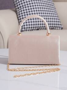 闪闪发光的水钻晚装包，优雅的手拿包，适合派对、舞会、婚礼、时尚百搭女士手提包 - 杏色 - 查看 8