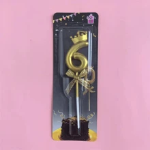 1 件 0-9 数字生日蜡烛，带皇冠和蝴蝶结的数字蜡烛装饰蛋糕装饰数字蜡烛适用于生日蛋糕结婚周年纪念日毕业节派对，带皇冠和蝴蝶结的金色数字生日蜡烛 - 非常适合蛋糕装饰、婚礼、周年纪念日、毕业典礼和派对，适用于蛋糕装饰和派对用品 - Style B - 查看 13