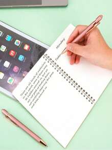 12/8/4/2pcs 2-In-1 Rose Gold Metal Stylus Ballpoint Pen With 1.0mm Black Ink For Touch Screen Devices Back To School